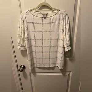 H&M Black and White Checkered top